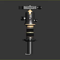 Black And Gold Electronic Appliance Tripod Head Design With Stable Metal Structure Components