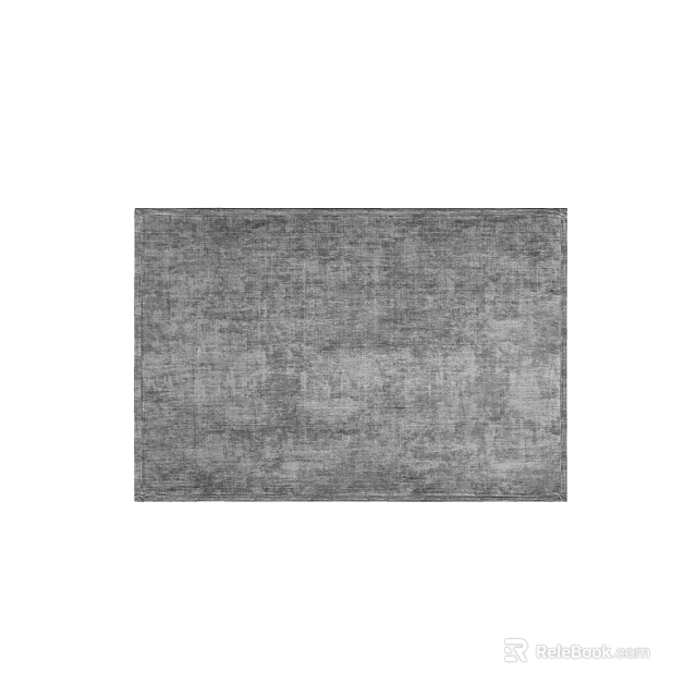 Gray Textured Square Carpet With Modern Design For Living Room Interior Decor 3d model 