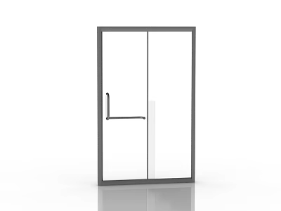 Shower Sauna Glass Door with Modern Framed Structure and Smooth Sliding Mechanism 3d model