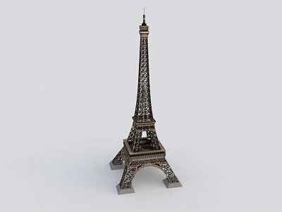 Tower ornaments Tower architectural landscape Eiffel Tower 3d model