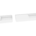 Sleek White Rectangular Modern Washbasin With Smooth Surface And Minimalist Design