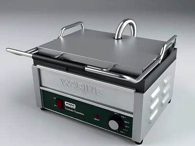 WALING Stainless Steel Electric Griddle Kitchen Appliance With Control Knob And Indicator Light 3d model