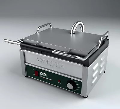 WALING Stainless Steel Electric Griddle Kitchen Appliance With Control Knob And Indicator Light 3d model