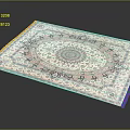 Intricate Patterned Traditional Area Rug With Oval Central Medallion And Pastel Pink Blue White Hues
