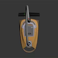 Orange And White Portable Vacuum Cleaner With Modern Design Handle And Hose