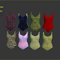 Various Patterned One Piece Swimsuits In Multiple Colors And Designs