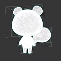 Cartoon Squirrel Figure With White Body Blonde Hair Purple Vest And Serious Expression