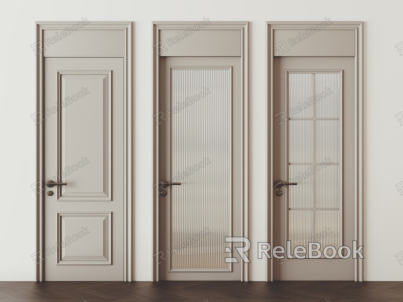 Simple European door swing door single door simple European door European single door Changhong glass door bedroom door American door model