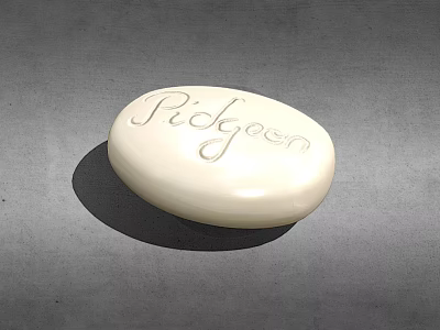 Ridgroom White Oval Soap For Daily Personal Care And Bathroom Use 3d model