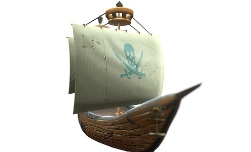 weapons pirate ship 3d model