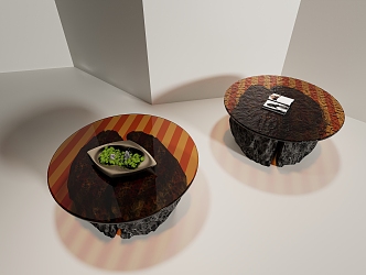 Modern coffee table combination 3d model