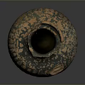 Ancient Hand Carved Ceramic Vase Sculpture With Intricate Patterns And Textured Surface