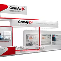 ComAp Exhibition Booth Featuring The Heart of Smart Control With Display Screens And Modern Design