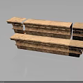 Stone Architectural Decorative Components With Brown Layered Carved Textures