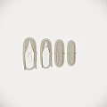 Elegant Oval Mirrors With Beige Frame Decorative Curtains And Golden Metal Buckles For Home Decor