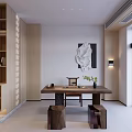 Modern Public Office Space With Open Layout Desks Bookshelves Green Plants And Decorative Art
