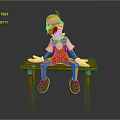 Robot Puppet Man Machine Puppet Woman Hanging Line Puppet Figure Game Figure Game Character 3d model