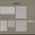 Poliform Window Blinds Collection With Various Modern Styles And Home Design 3d model