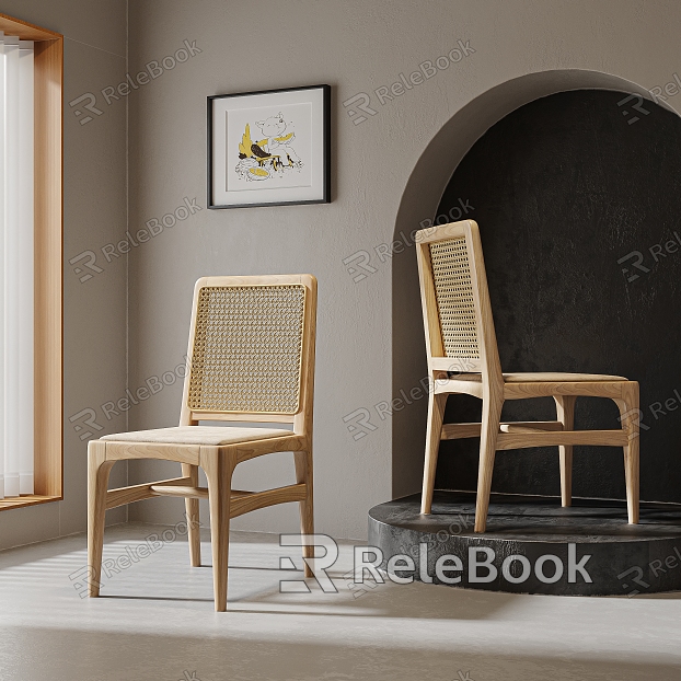 Quiet Rattan Dining Chair model