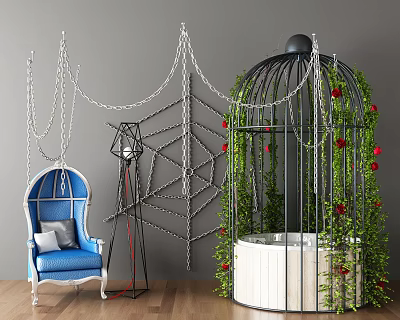 Jane European sofa chair decoration 3d model