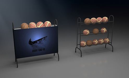 Modern Storage Rack Basketball Storage Rack 3d model