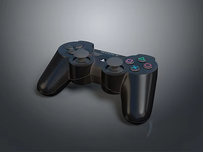 Black Ergonomic Gaming Controller Essential Entertainment Device for Gamers 3d model