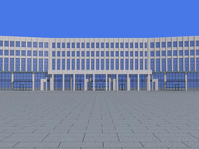 modern office building 3d model