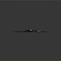 Futuristic Aircraft with Modern Geometric Shapes and Illuminated Blue Accent Lights in Sci Fi Style