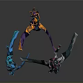 Vibrant Fantasy Characters In Ornate Costumes With Dynamic Poses And Flowing Garments