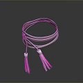 Elegant White Braided Decorative Cord with Tassels for Home Decoration
