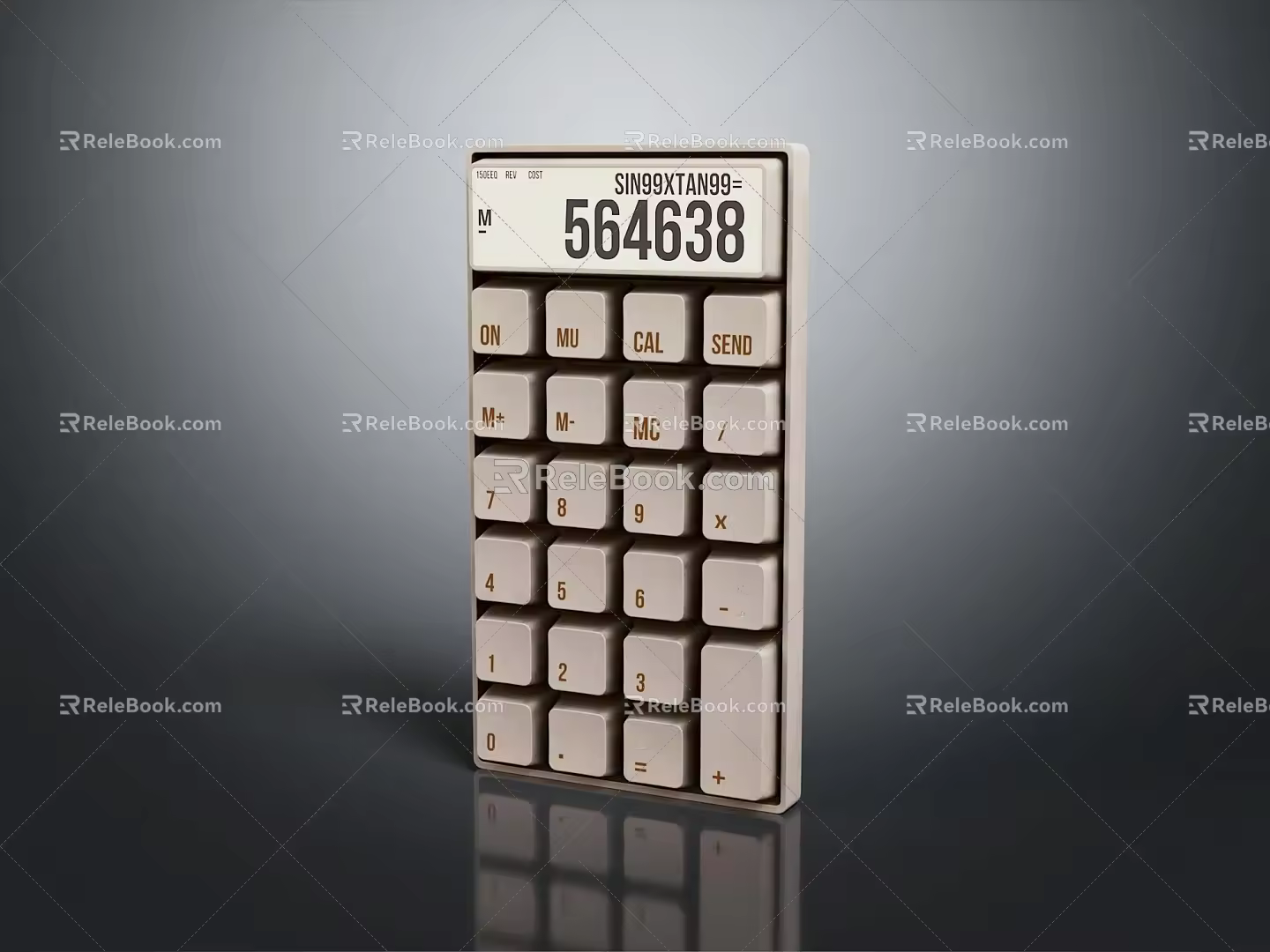 Modern Calculator Solar Calculator Classical Computer Antique Computer Antique Vintage Computer 3d model