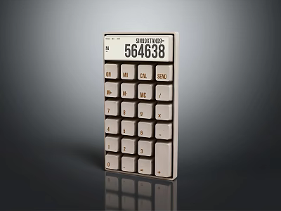 Efficient Desktop Office Calculator with Memory Functions and Clear Display Screen 3d model