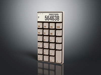 Modern Calculator Solar Calculator Classical Computer Antique Computer Antique Vintage Computer 3d model