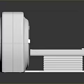 Industrial Medical Imaging CT Scanner With Modern White Circular Design And Extended Examination Platform