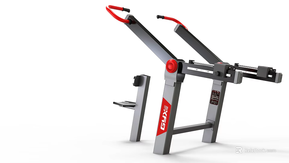 Gymax Strength Training Fitness Machine With Red Handles And Control Panel 3d model 