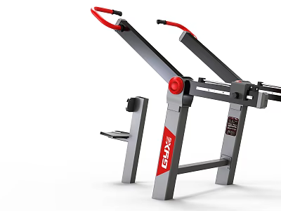 Gymax Strength Training Fitness Machine With Red Handles And Control Panel 3d model