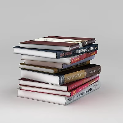 crusty books 3d model