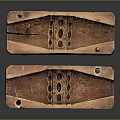 Traditional Hand Carved Wooden Sculptures With Hollowed Out Holes And Decorative Patterns