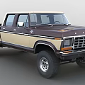 Classic Ford Pickup Truck With Two Tone Paint 3d model