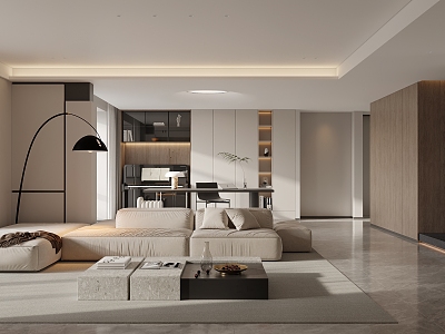 Italian Minimalist Living Room model