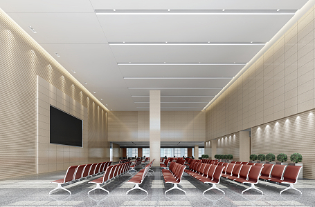 Modern hall multi-function hall 3d model