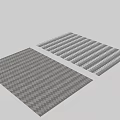 Stylish Geometric Floor Tiles With Scallop And Herringbone Patterns In Black White Gray