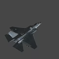Modern Fighter Jet Flying Through Cloudy Sky With Advanced Cockpit And Weapon Mounts 3d model