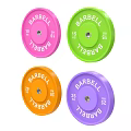 Various Colored Sports Equipment Barbell Plates With 10lb 15lb 20lb 25lb Weights