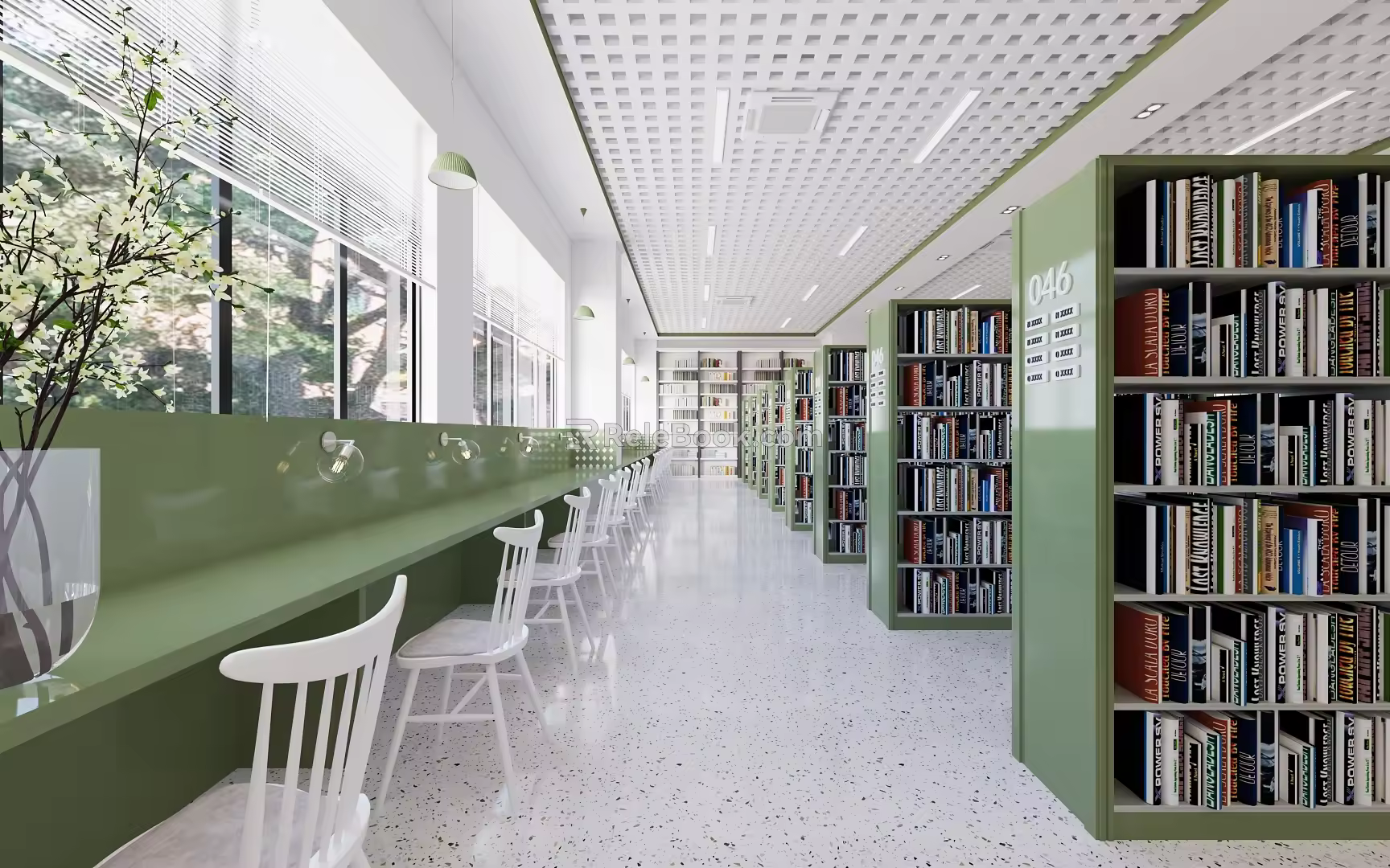 Library 3d model
