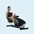 Fictional Game or Movie Character Working Out On Rowing Exercise Machine