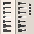 Different Styles Of Modern Black Door Handles On Display For Home Use