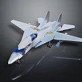 Modern Fighter Aircraft Model With Sleek Design Transparent Canopy Metallic Finish And Reflective Base