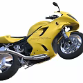 Yellow Sporty Motorcycle With Sleek Design Black Seat And Shiny Wheels