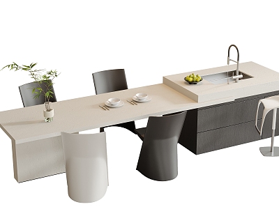 Modern Dining Table and Chair Combination Dining Chair Dining Table Single Chair model